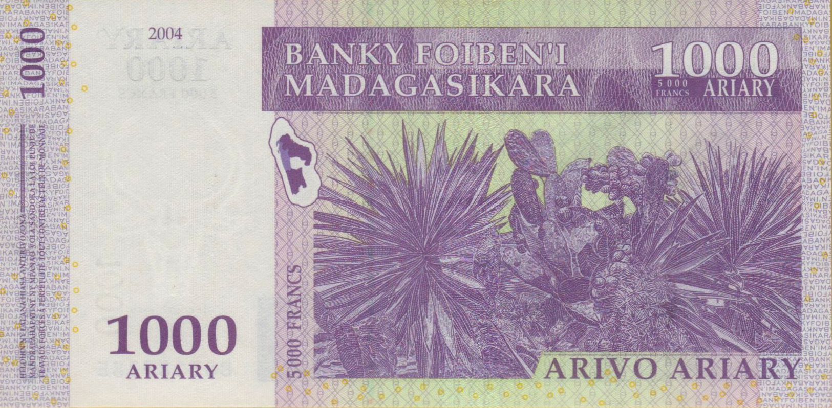 Madagascar 1000 2004 UNC P-89/b